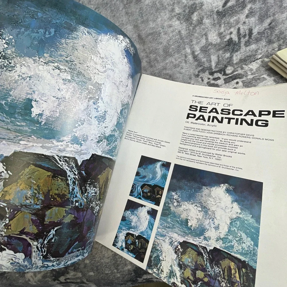 The‎ Art of Seascape Painting Book Grumbacher Oil Watercolor Acrylic